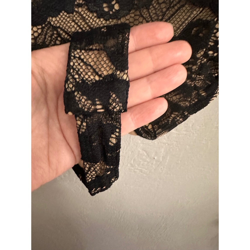 Lulus Floral Lace Romantic Chic Feminine Bodysuit Thong Snap Closure Women S - Picture 4 of 8
